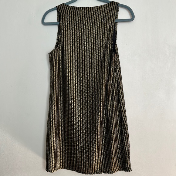 JACK by BB DAKOTA black and gold mesh A line dress - Picture 2 of 4